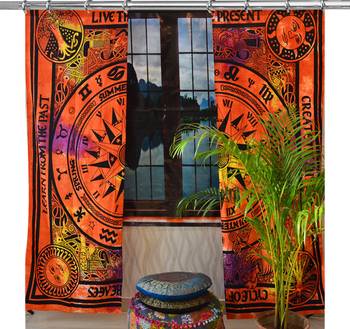 Indian Hook Curtain Mandala Curtains, Include 2 Panel Set Mandala Curtain, Tapestry, Drapes & Valances, Window Treatment 1
