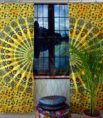 Indian Mandala Curtains Set Decorative Indian Hook Curtains Mandala Curtains for Bedroom Two Panel Curtains