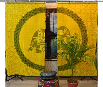 Indian Hook Curtain Mandala Curtains, Include 2 Panel Set Mandala Curtain, Drapes & Valances, Window Treatment Curtain 1