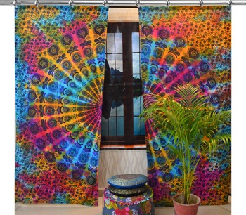 Mandala Window Hook Curtains Indian Drape Balcony Room Decor
