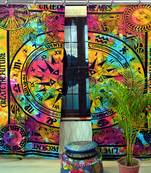 Indian Curtain Mandala Curtains, Include 2 Panel Set Mandala Curtain, Hook Curtains, Drapes & Valances, Window Treatment