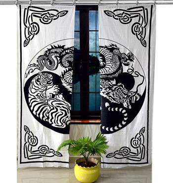 Mandala Hook Curtains Set Decorative Indian Hook Curtains Mandala Curtains for Bedroom 1