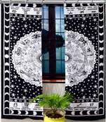 Mandala Window Hook Curtains Indian Drape Balcony Room Decor Curtain Boho Set Ethnic Window Treatments & Panels Set