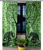 Mandala Door Hook Curtains Indian Drape Balcony Room Decor Curtain Boho Set Ethnic Window Treatments & Panels Set