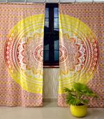 Mandala Window Hook Curtains Indian Drape Balcony Room Decor Curtain Boho Set Ethnic Window Treatments & Panels Set