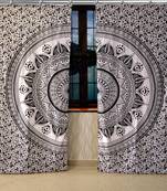 Indian Mandala Curtains Set Decorative Indian Hook Tapestry Hooks Curtains Mandala Curtains for Living room