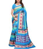 Multicolor strips fancy silk saree with blouse