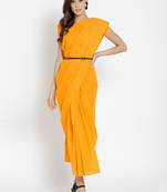 Orange Ready To Wear Saree Pure Cotton saree