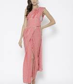 Pink Ready To Wear Saree Poly Georgette saree