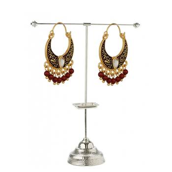 Maroon Earrings 2