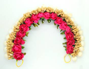 Pink flower hair veni 3