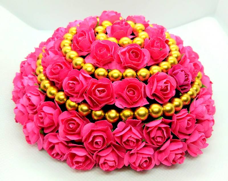 Pink Rose flower hair Juda Mokshi Collections 2774070