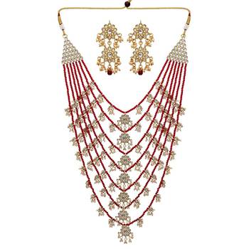 Maroon necklace set 3