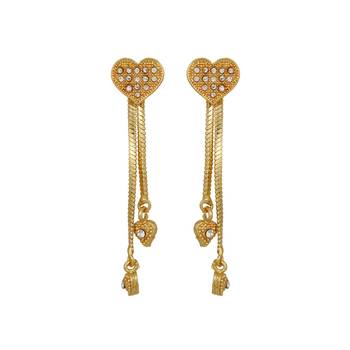 Heart Shape  Dangler Chain Earrings For Women 1