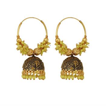 Yellow  Earrings 1