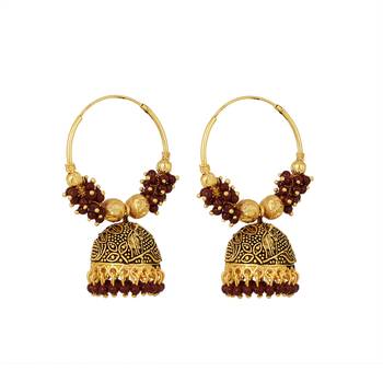 Maroon Earrings 1