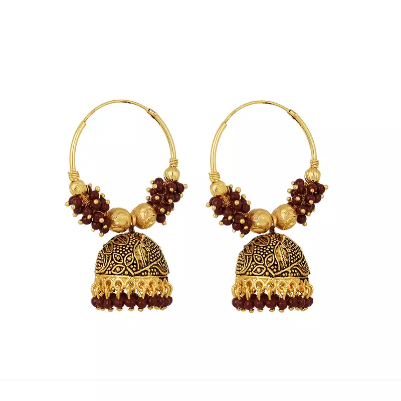 Maroon Earrings