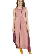 Purple printed cotton kurti