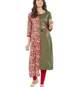 Grey printed cotton kurti