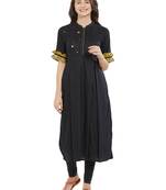 Yellow plain cotton kurti