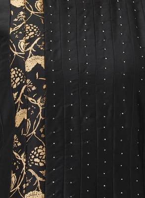 Black printed silk salwar with dupatta 4