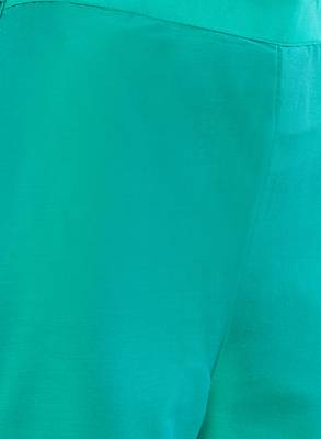 Turquoise embroidered chanderi salwar with dupatta 5