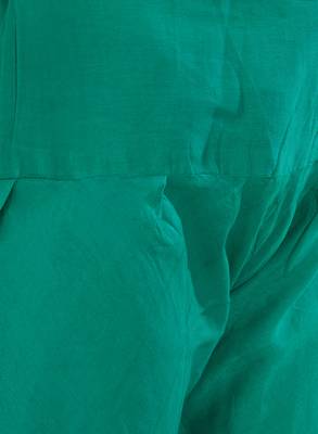 Green embroidered cotton silk salwar with dupatta 5