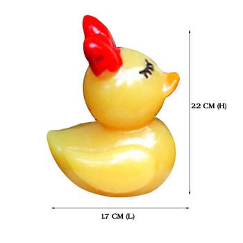 Yellow Chick Ducks With Red Bows Garden Showpiece Set Of 12 3