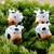 White Toy Cow Showpiece For Your Garden Trays And Pots Set Of 12