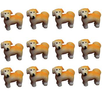 Brown Toy Dog Garden Decor Showpiece Set Of 12 1