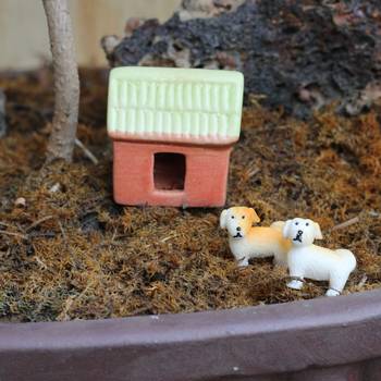 Brown Toy Dog Garden Decor Showpiece Set Of 12 2