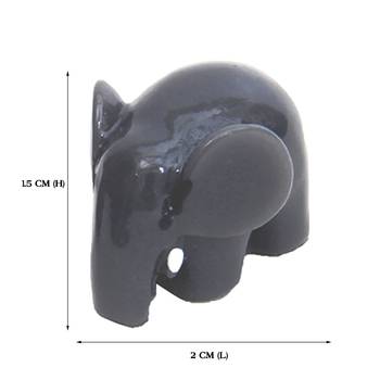 Grey Baby Elephant Miniature Garden Toy Decor Showpiece Set Of 12 2