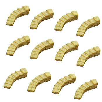 Yellow Curved Staircase Garden Toy Showpiece Set Of 12 1