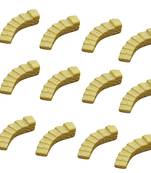 Yellow Curved Staircase Garden Toy Showpiece Set Of 12