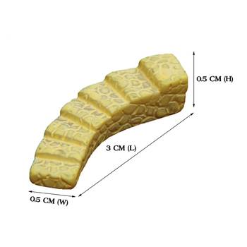 Yellow Curved Staircase Garden Toy Showpiece Set Of 12 4