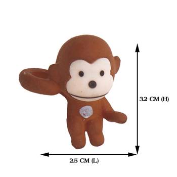 Miniature Brown Jumping Monkey Garden Toy Set Of 10 3