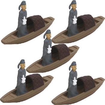 Toy Boat & Sailor Garden Decor Showpiece Set Of 5 1