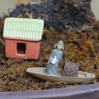 Toy Boat & Sailor Garden Decor Showpiece Set Of 5 2