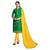 Green Embroidered Cotton Salwar With Dupatta