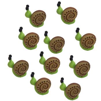 Green Toy Snail Garden Decor Showpiece Set Of 10 1