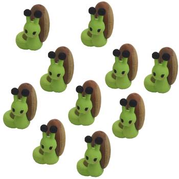 Green Toy Snail Garden Decor Showpiece Set Of 10 3