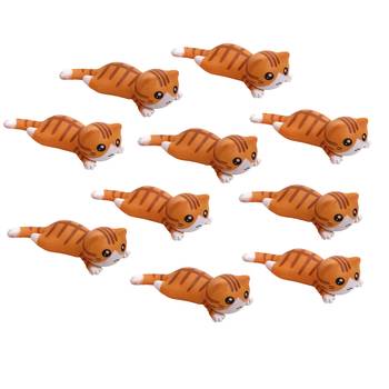 Yellow Lying Tiger Garden Toy Showpiece Set Of 10 1