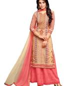 Cream Digital Print Cotton Salwar