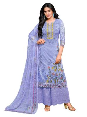 Blue Digital Print Cotton Salwar 1
