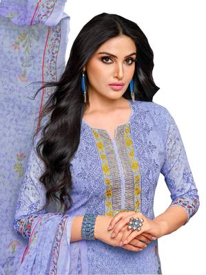 Blue Digital Print Cotton Salwar 2