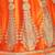 Orange Colour Fancy Multi Zari Embrodiery Net Sattin Fabric Lehenga With Blouse