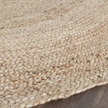 Indian Braided Floor Rug Handmade Jute Rug, Natural Jute Oval Rug Indian Handmade Handwoven Ribbed Solid Area Rugs 2