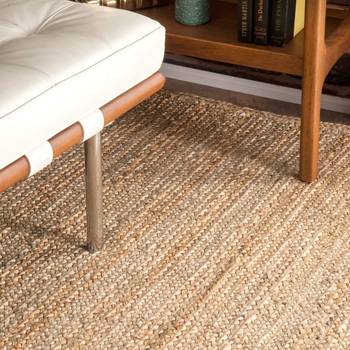 Indian Natural Jute braided Bohemian Rag Rug, runner rug, home decor rug, handmade, Indian braided floor, Rectangle rug 3