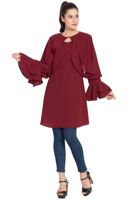 Maroon Plain kashibo Islamic Tunics 2