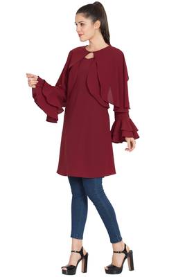 Maroon Plain kashibo Islamic Tunics 3